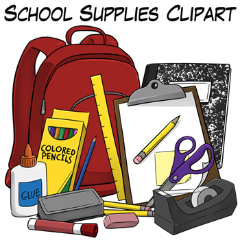 School Supplies Clip Art by Digital Classroom Clipart