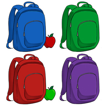 Backpack Clip Art (Transparent Background)! ~ Middle-High School Supplies  BTS