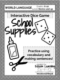 School Supplies Dice Game