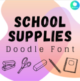 School Supplies Doodle Font