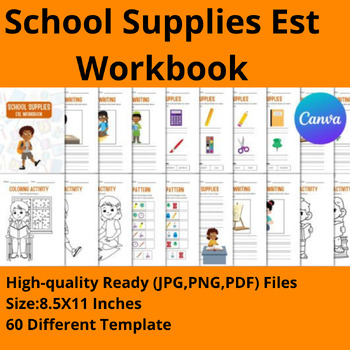 Preview of School Supplies Est Workbook pdf