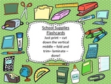 School Supplies Flash Cards