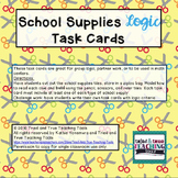 School Supplies Logic Task Cards