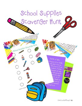 School Supplies Scavenger Hunt - The Resourceful Mama