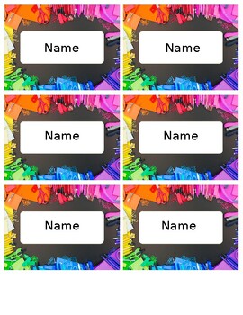 Preview of School Supplies Themed Editable Name Tags Locker Labels Book Bin Cubby Classroom