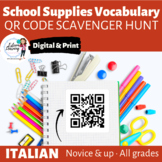 School Supplies Vocab and Practice for Italian