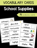 School Supplies Vocabulary Cards