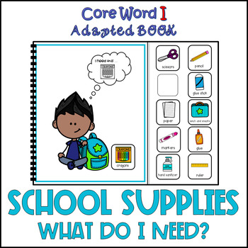 Preview of School Supplies | What Do I Need? | Adaptive Interactive Book | Free