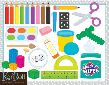 Preview of School Supplies and Special Education Tools Clip Art