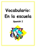 School Supplies and Subjects - Spanish Vocabulary Workshee