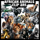 African Animal Clip Art, Safari Animal Clipart, Africa Ani