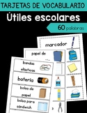School Supplies / Útiles Escolares Vocabulary Cards