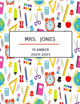 Preview of School Supply 2024-2025 Planner