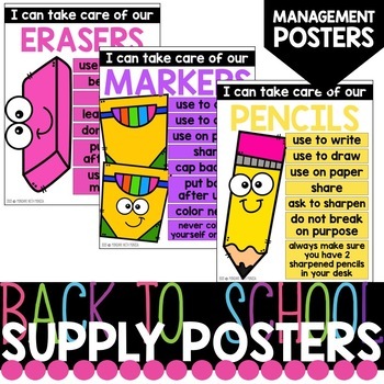 School Supply Anchor Charts