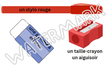 Preview of School Supply Board Visuals *FRENCH*