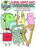 School Supply Clip Art Collection: 20 school supplies in c