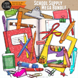 School Supply Clip Art Mega Bundle
