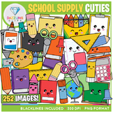 School Supply Cuties SUPER Clip Art Set