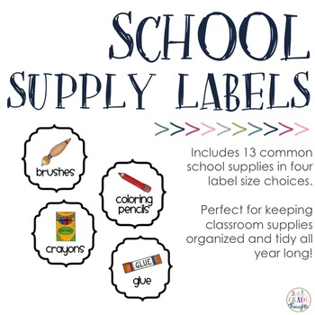 Preview of School Supply Labels