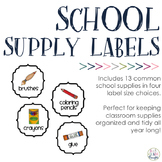 School Supply Labels