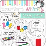 School Supply Labels | Pastel Dots | Woodland Whimsy Class