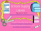 School Supply Labels {With Additional Blank Labels!}