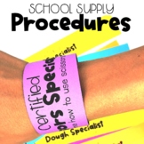 School Supply Procedure Activities for Back to School