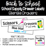 School Supply Sterilite Labels