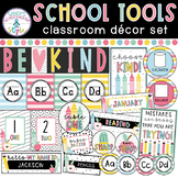 School Supply Theme Classroom Decor Set