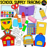 School Supply Tracing Clipart