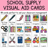 School Supply Visual Aid Cards | Classroom Management and Display