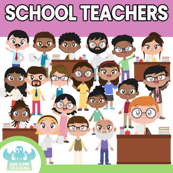 Preview of School Teachers Clipart (Lime and Kiwi Designs)