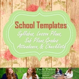 School Templates- Syllabus, Lesson Plans, Sub Plans, Grade