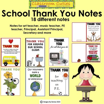 Preview of School Thank You Notes Set