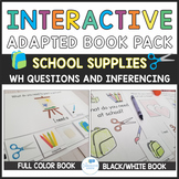 School Supply Interactive Vocabulary Book for Speech Therapy
