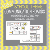 School Theme Communication Boards Freebie