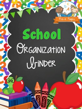 Preview of School Theme Student Organization Parent Communication Binder {personalize it}