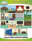 School Background Scenes Clipart {Zip-A-Dee-Doo-Dah Designs}