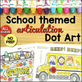 School Themed Dot Art  |  ALL sounds and NO prep!