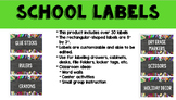 School-Themed Labels (EDITABLE!!)