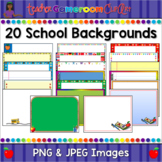 School Themed Powerpoint Backgrounds Set #1
