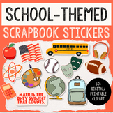 School-Themed Scrapbook Style Clipart
