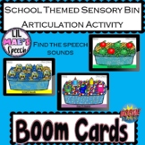 School Themed Sensory Bin Articulation Activity