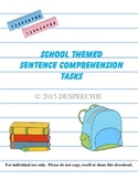School Themed Sentence Comprehension Tasks