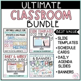 School Themed Slides and Decor Bundle for the year