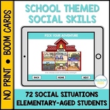 School Themed Social Skills BOOM Cards™️ Speech Therapy Di