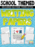 School Themed Writing Paper Worksheet Templates {Zip-A-Dee