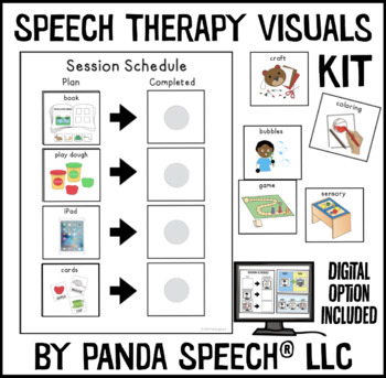 Preview of Speech Therapy Visuals Kit (Digital Option Included). Symbols for OT/PT too!