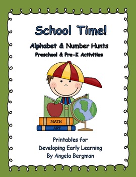 Preview of School Time ~ Alphabet and Number Hunts