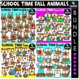 School Time Fall Animals Clip Art Bundle {Educlips Clipart}